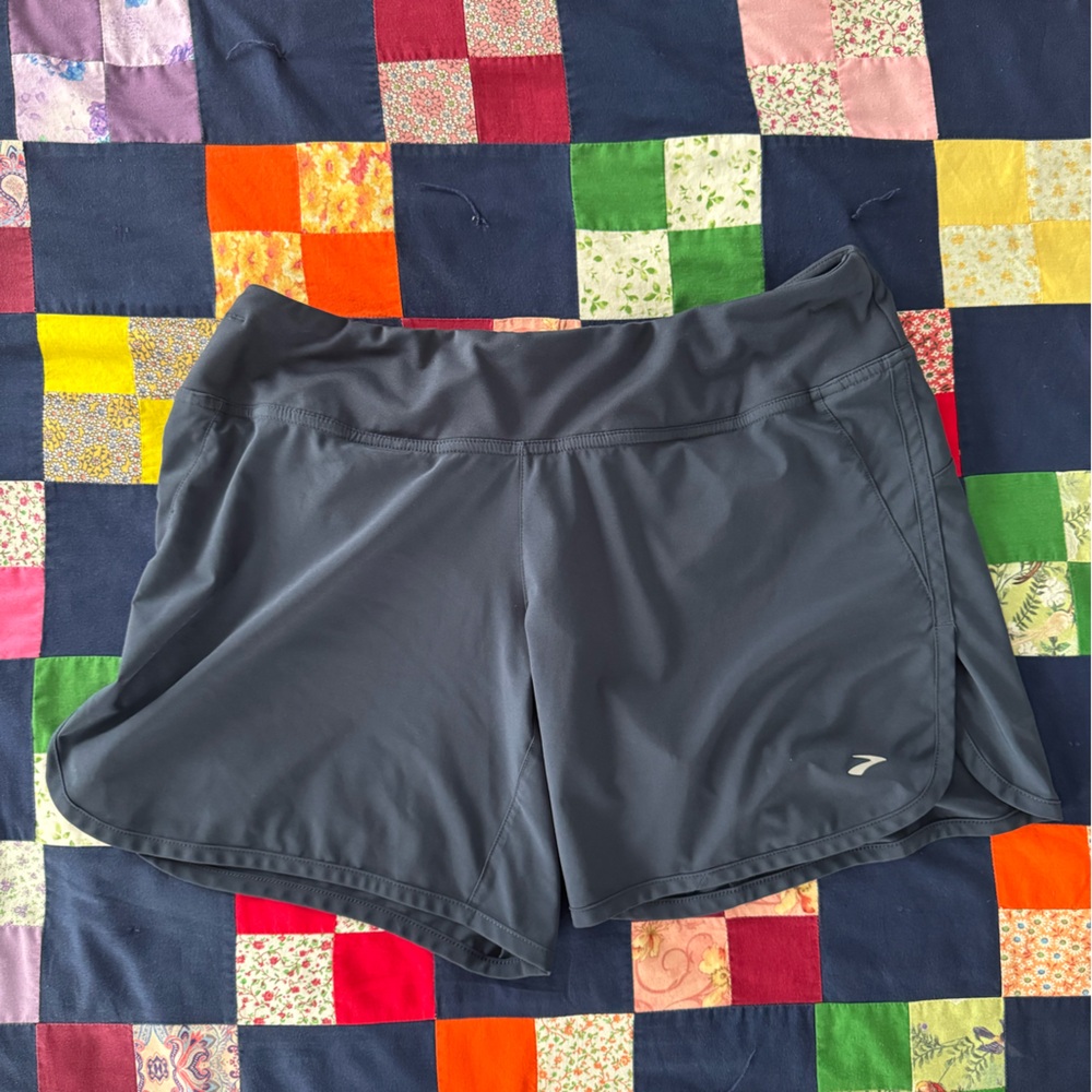 Brooks Navy Running Shorts with liner